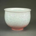京焼 清水焼 花結晶お茶呑み茶碗 陶あん 白地赤