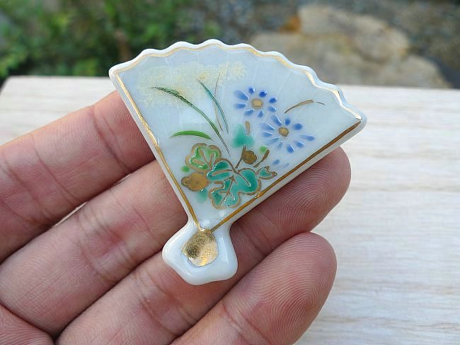 京焼 清水焼 扇秋草箸置き　つわぶき単品 3