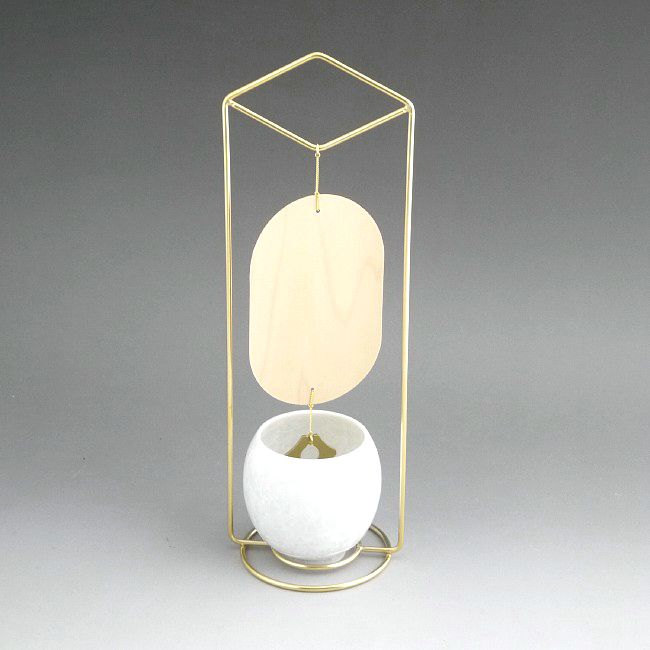 京焼 清水焼 涼の音置型風鈴 花結晶白