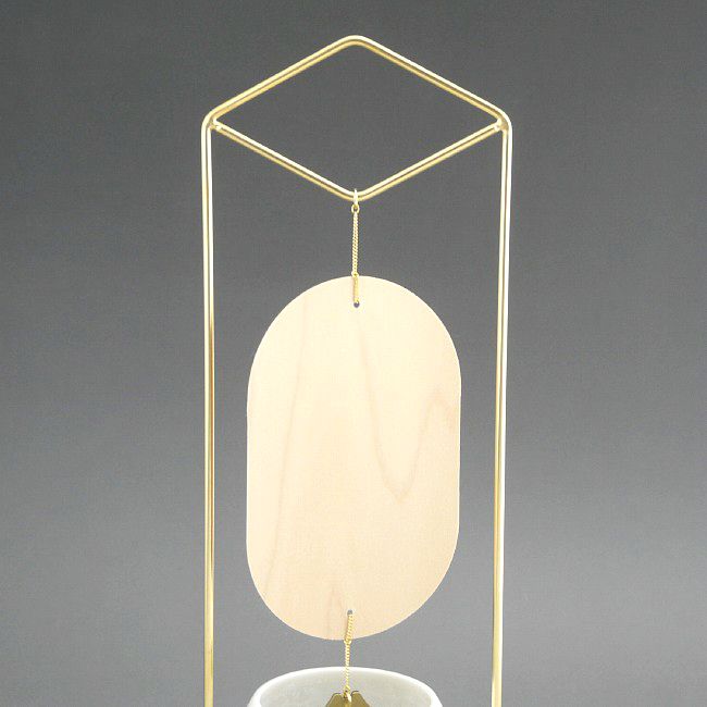 京焼 清水焼 涼の音置型風鈴　　花結晶白