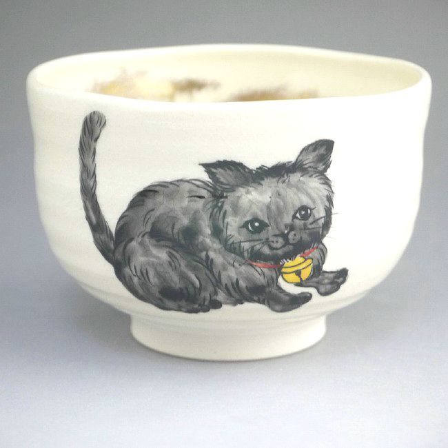 京焼 清水焼 ねこ野点茶碗　与し三のサムネイル
