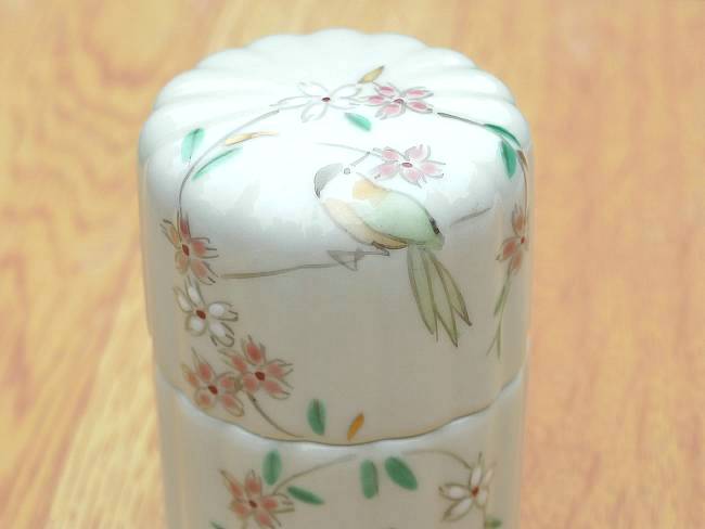 京焼 清水焼 楊枝入れ 花丸花鳥の紹介画像2