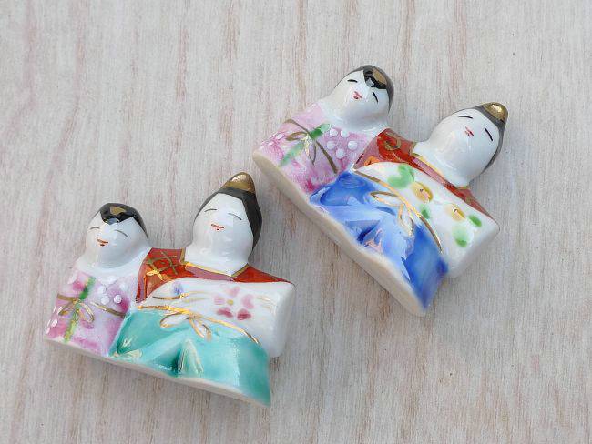 京焼 清水焼 ひな錦ペア箸置きセットの紹介画像2