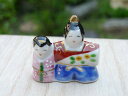 京焼 清水焼 ひな錦箸置き 青単品
