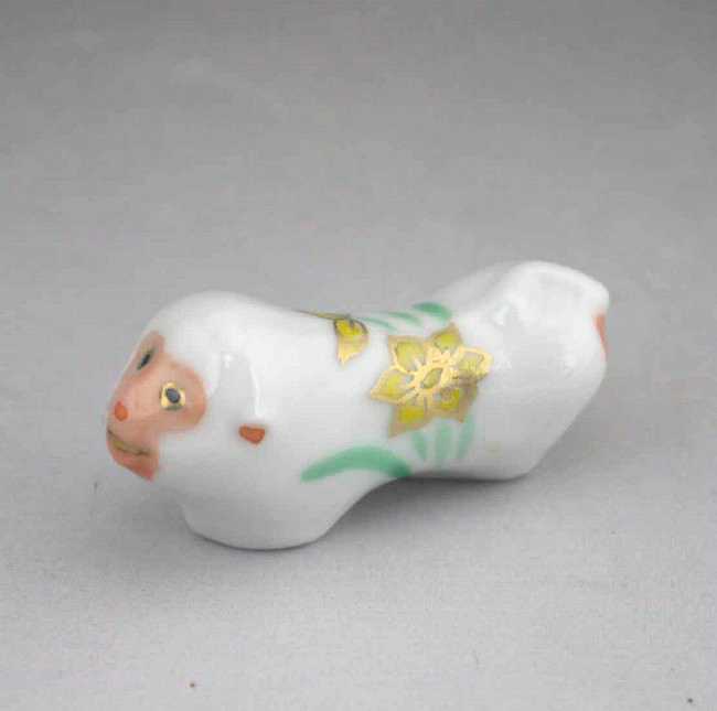 乐天商城 - 京焼 清水焼 干支申迎春草花箸置き　紫泉　水仙単品