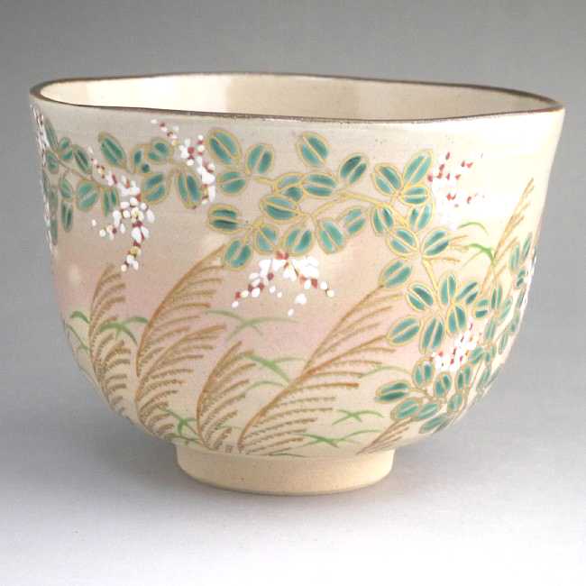 京焼 清水焼 爽秋抹茶茶碗　香菊