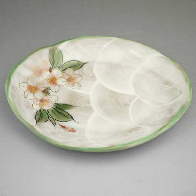 京焼 清水焼　花変わり銘々皿　陶あん　桜単品