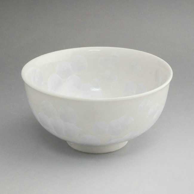 京焼 清水焼 花結晶ご飯茶碗 紫大 陶あん