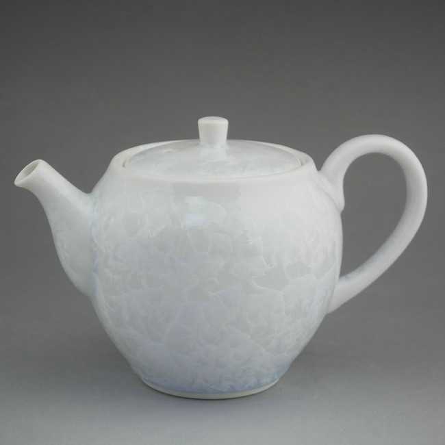 京焼 清水焼 花結晶ポット　陶あん　白