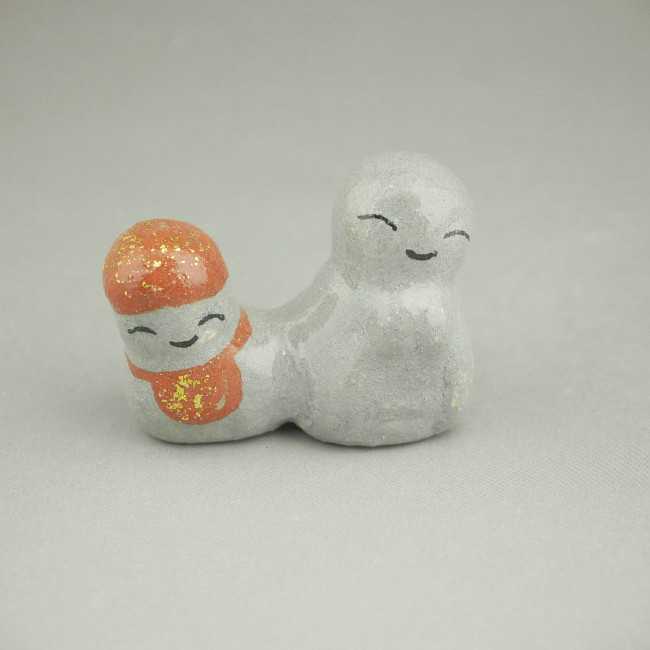 京焼 清水焼　お地蔵さん箸置き　楽入単品