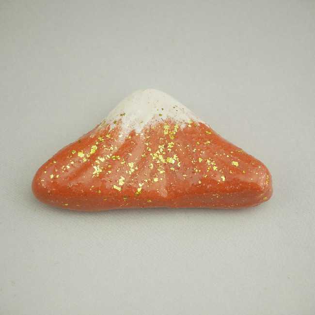 京焼 清水焼 赤富士箸置き 楽入単品