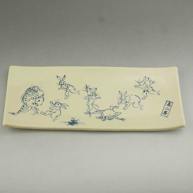 京焼 清水焼　高山寺長角皿　陶仙陶器　角角（角が尖っている）