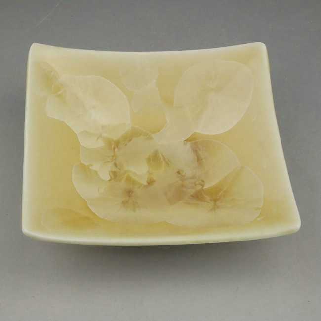 乐天商城 - 京焼 清水焼 花結晶三寸角皿　金花　単品