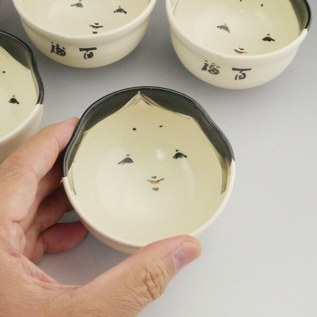 京焼 清水焼 お福汲出碗 与し三 中 単品の紹介画像2