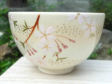 京焼 清水焼 仁清写 桜抹茶碗 昇