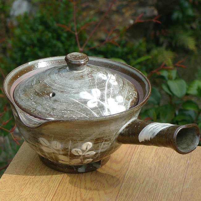 京焼 清水焼 萩重ね急須　清泉