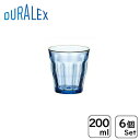 DURALEX 6個販売 デュラレックス DURALEX ピカルディーマリン 200ml（旧220ml） /全面物理強化ガラス グラス タンブラー コップ オシャレ 定番 カフェ ソフトドリンク 青 ブルー 食洗機対応 電子レンジ対応 丈夫 頑丈 業務用 御祝 ギフト プレゼント