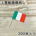 ランチ旗 イタリア 200本入 上質紙タイプ /日本製 国産品 楊枝 旗楊枝 お子様ランチ 国旗 ワールドフラッグ 平成 令和 新元号 幼児 イベント ファミレス ホテル カフェ 居酒屋 国対抗 野球 サッカー バスケット スポーツ メール便送料無料(3)
