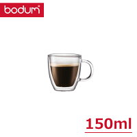 【日本正規品】ボダムジャパン(bodum) ビストロ ダブルウォールマグ 150ml (単品販売) 取っ手付 2重構造ガラス 耐熱 耐冷 おしゃれ グラス マグカップ 電子レンジ 御祝 結婚祝い 誕生日祝い ギフト プレゼント SSK15