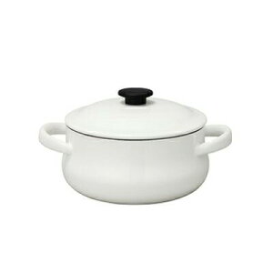 あす楽のみ送料無料 野田琺瑯 LUKE(ルーク)キャセロール(両手鍋) 21cm /日本製 国産品 両手鍋 ほうろう ホーロー 琺瑯鍋 調理用具 おしゃれ シンプル IH対応 100V 200V 直火対応 ホワイト 白 煮込み料理 カレー シチュー 家庭用 御祝 誕生日祝い ギフト プレゼント