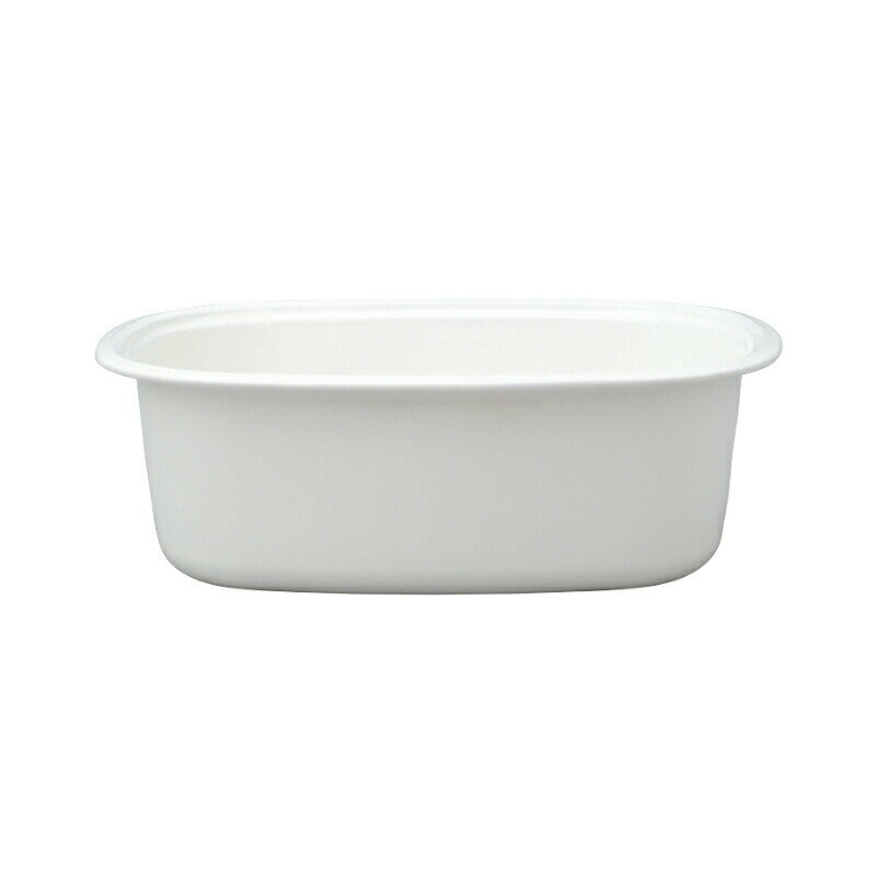 野田琺瑯 楕円型洗い桶 8L /日本製 国産品 ホーロー ほうろう 食器洗い 漬置き洗い 丈夫 頑丈 高品質 シンプル 白 ホ…