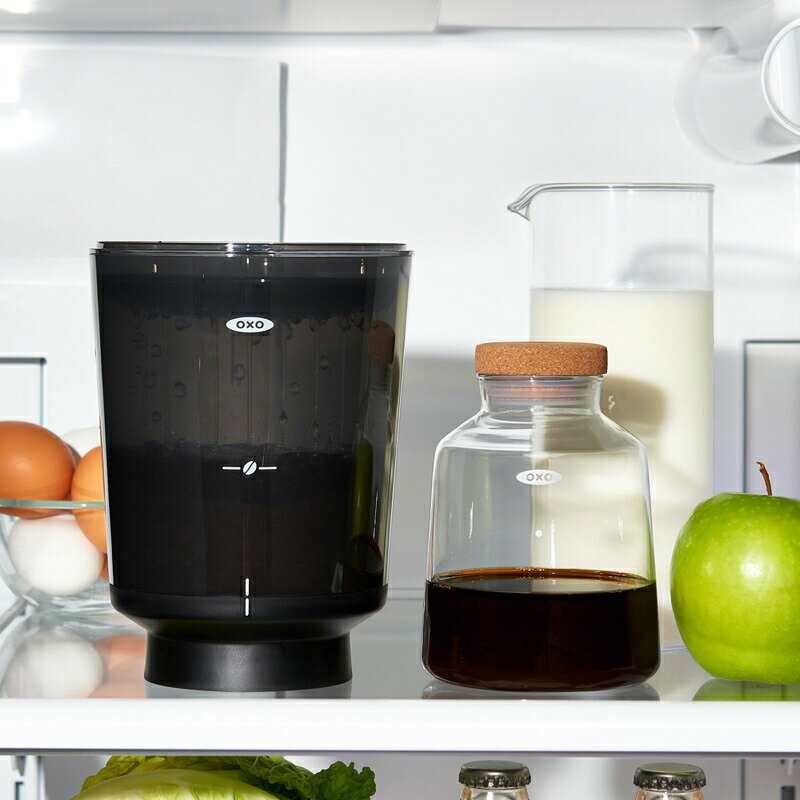 あす楽のみ送料無料新商品OXO(オクソー)コールドブリュー濃縮コーヒーメーカー/水出しコーヒーアイスコーヒーアイスカフェラテまろやか美味しい水出し珈琲濃縮珈琲家庭用自家製一晩寝かせる新鮮風味香り保存瓶コルク蓋おしゃれパーティーおもてなし