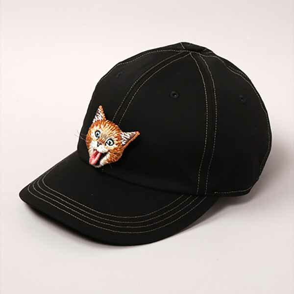 カシラ 【CA4LA　カシラ】NYA-CAP 3　/ 　2024年春夏　 大人気の立体刺繍　ネコワッペンキャップ　コットンキャップ　ユニセックス　猫帽子　ニャーキャップ