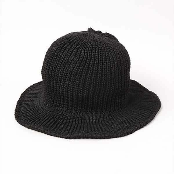 【CA4LA　カシラ】SORBET HAT 7（BLACK）/　　清涼感のあるドライタッチ　洗濯可能　夏ニットハット