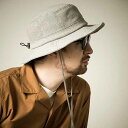 【Mighty Shine マイティシャイン】W KNIT HAT(GREY)/ スウェット生地のコード付HAT 洗濯可能 アウトドア キャンプやフェスに!