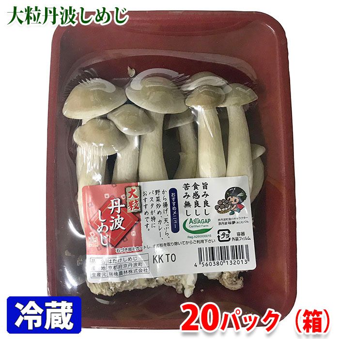 京都府産　京丹波　大粒丹波しめじ（ハタケシメジ）　1パック(100g)×20入り／箱