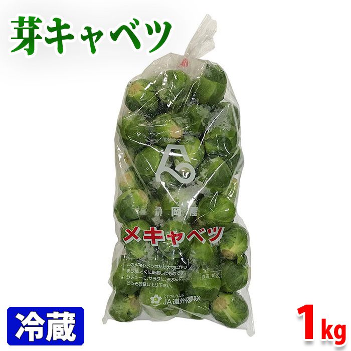 静岡県産　芽キャベツ　2Lサイズ　約1kg（35〜40個入り）