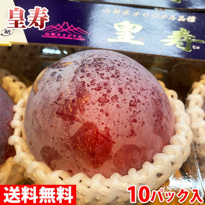 【送料無料】 山梨県産　プラム　皇寿（こうじゅ） 2玉×10パック入（箱）