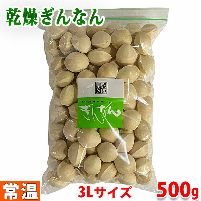 【送料無料】岐阜県産　乾燥ぎんなん　3Lサイズ　500g （袋入）