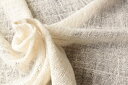 綿生地　品番MYX-0(004) 幅65cm以上 (草木染・手織りの布)　生成り　天然コットンナチュラル素材です。ハンドメイドにどうぞ。