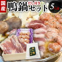 鴨鍋セット 国産 鴨モモ肉 鴨つくね 合鴨だしつゆ 5人前 冷凍 クリスマス お歳暮 ごちそう 鴨肉 鴨もも肉 だし付き スープセット