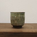 湯呑み 飛び鉋 緑 A 坂本工窯 小鹿田焼 約φ7.5×8cm おしゃれ 湯呑み茶碗 プレゼント ギフト
