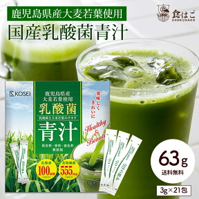 【※ご購入は新商品ページへ】乳酸菌 国産青汁 63g (3g×21包) 3週間分　[ 青汁 飲みやすい 酵素 健康 ダイエット 国産 乳酸菌 100億個 食物繊維 おためし]【全国一律送料無料】 R