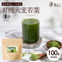 国産 有機大麦若葉 100g 鹿児島県産 大分県産 オーガニック 有機 JAS認証 無添加 青汁 粉末 健康 美容 パウダー 抹茶風味 送料無料 R