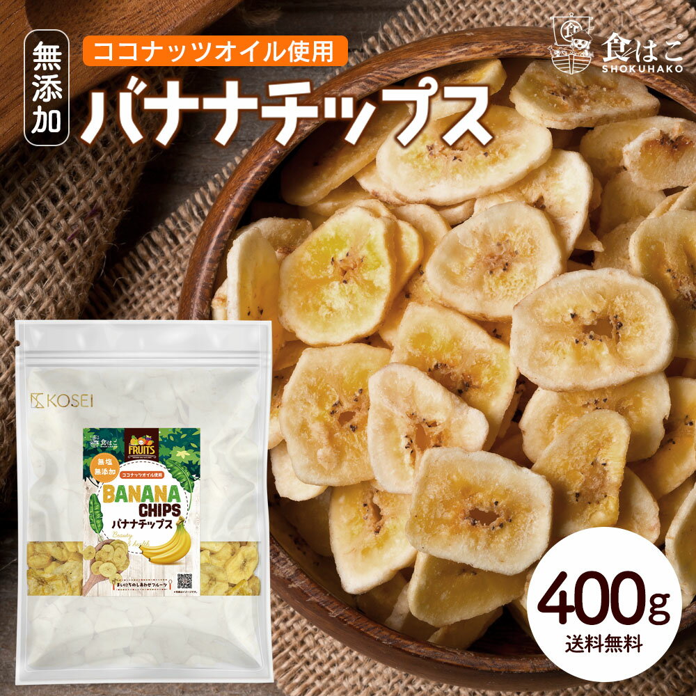 バナナチップス 400g 無添加 ココナ