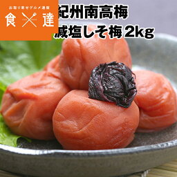 紀州南高梅 梅干し 減塩 しそ梅 500g×4 計2kg 和歌山県産 梅干 うめぼし しそ 紫蘇 減塩 低塩分 常温便 同梱不可 ギフト お取り寄せグルメ 食品 ギフト