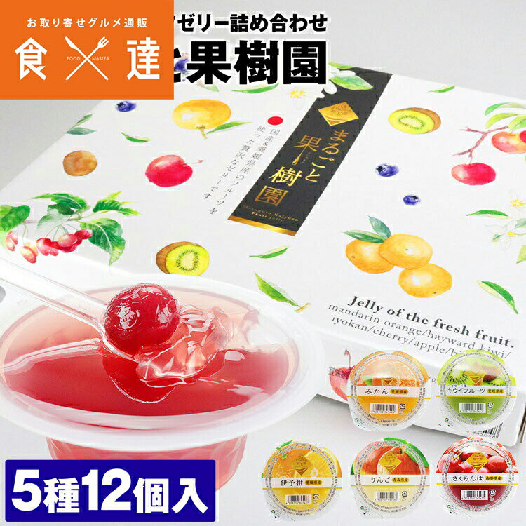 まるごと果樹園 ゼリー 詰め合わせ 5種12個入り 愛媛県産 伊予柑 国産 フルーツ JAえひめ中央 常温便 同梱不可 柑橘 ギフト お取り寄せグルメ 食品 ギフトのサムネイル