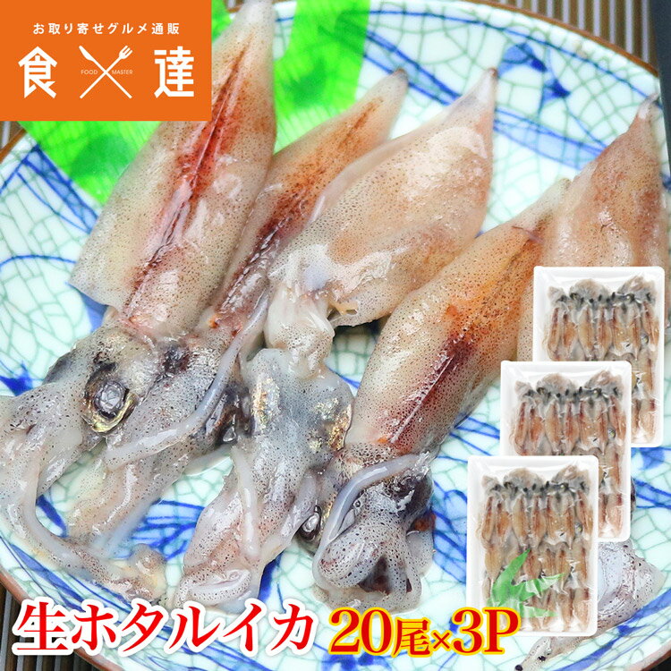 ほたるいか 蛍いか 生ホタルイカ 生食用 20尾入り 3パ...