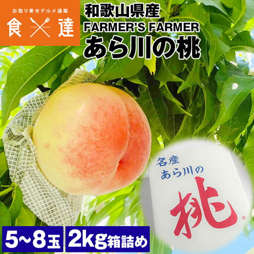 あら川の桃 5〜8玉 2kg箱詰め 和歌山県産 紀の川市 桃山町 桃 ギフト 同梱不可 指定日不可 産直 あら川の桃 5〜8玉 2kg箱詰め 和歌山県産 紀の川市 桃山町 桃 ギフト 同梱不可 指定日不可 産直