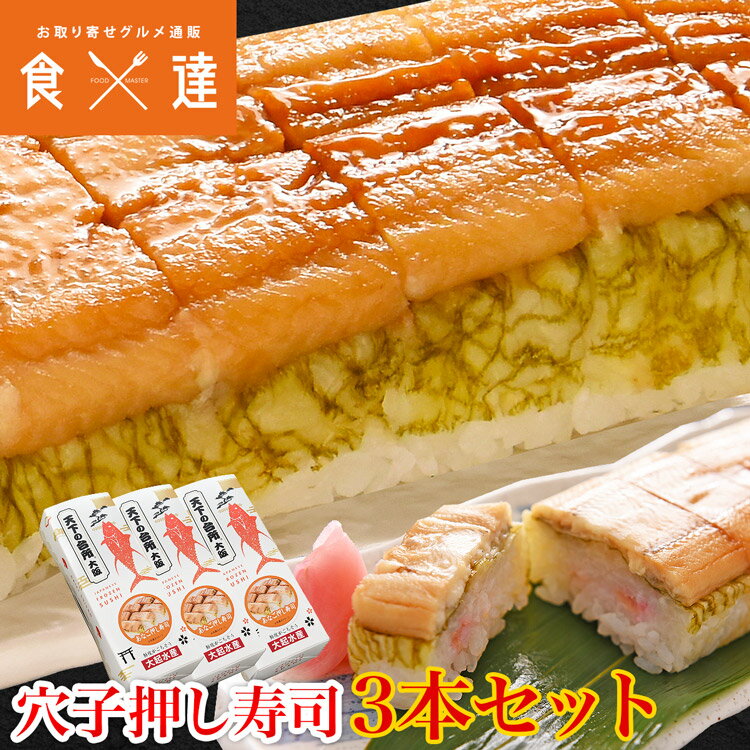 冷凍押し寿司 穴子 3本セット すし 寿司 大起水産 アナ...