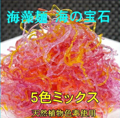 【全国送料無料】(コンパクト便）海藻麺　5色ミックス　1K天恵ジャパン海の宝石