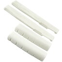 Luvay ギター ブリッジ ナット&サドル 置換部品 真牛骨製 アコースティックギター用 2セット4pcs 良く鳴る(2)
