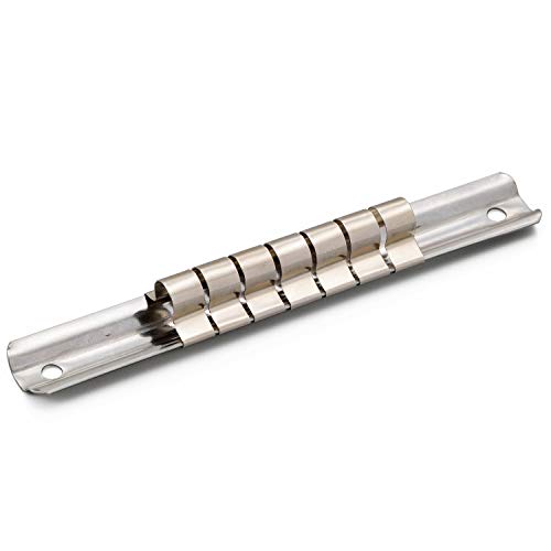 Rakuten - デイトナ(Daytona) バイク用 工具 ソケットホルダー スチール製 差込角3/8インチ ソケットレール クリップ7個付き 18924