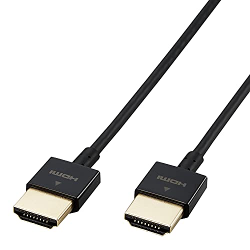 エレコム HDMI ケーブル 極細 ハイスピード 2m スーパースリム 4K・2K 