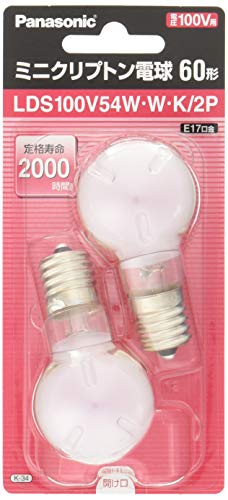 楽天市場】パナソニック ミニクリプトン電球 lds100v54w・w・k／2p