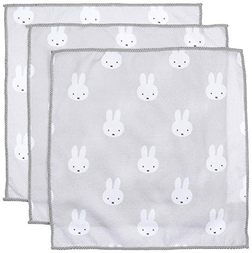 オカトー(Okato) DickBruna miffy マイクロファイバーふきん 30×30cm 3枚セット 顔だけミッフィー 約縦30×横30